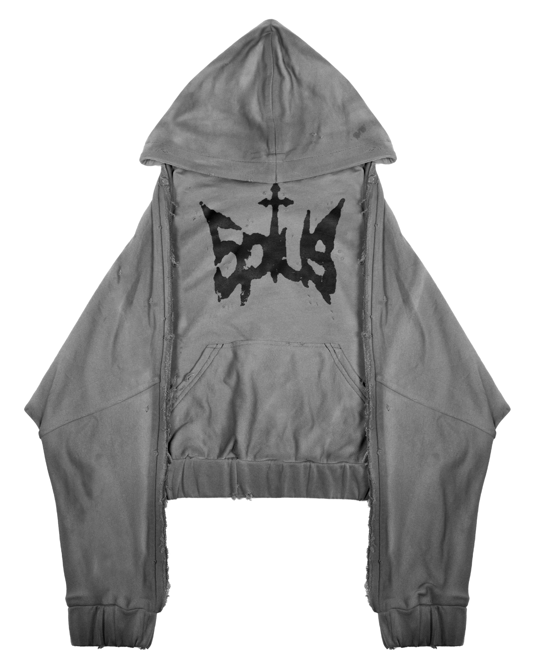 distressed washed hoodie «5»